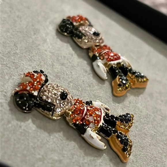 1 Pair Disney x BaubleBar Sparkle Bling Gemstone Minnie Mouse NWT Earrings - Picture 5 of 5